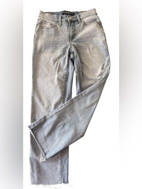 Blue Revival Straight Leg Jeans Raw Hem Light Wash 90’s Y2K size 25